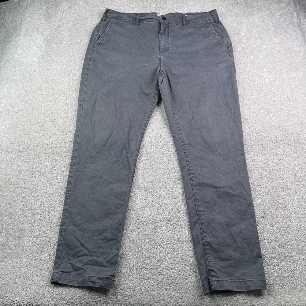 Flint and Tinder Pants Men 38x32 Gray Athletic Tapered Fit Chino Workwear Casual